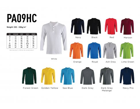 Honeycomb Long Sleeve Polo_PA09HC