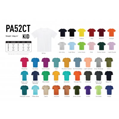 Cotton Round Neck Short Sleeve KIDS_PA52CT