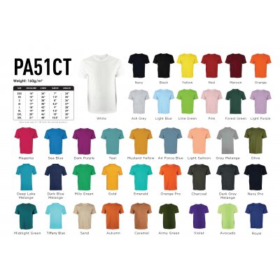 Cotton Round Neck Short Sleeve T-Shirt_PA51CT
