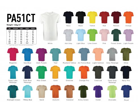 Cotton Round Neck Short Sleeve T-Shirt_PA51CT