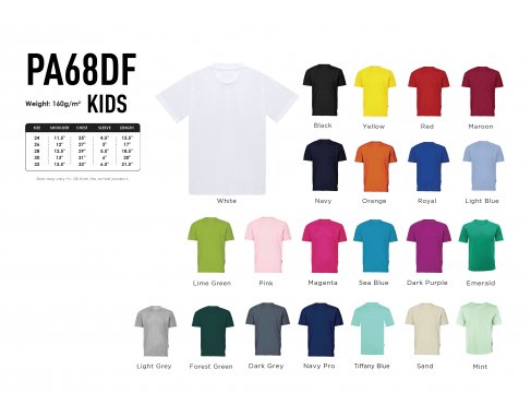 Drifit KID Round neck Microfibre Short sleeve PA68DF