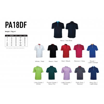 Drifit Mock Neck Microfibre PA18DF