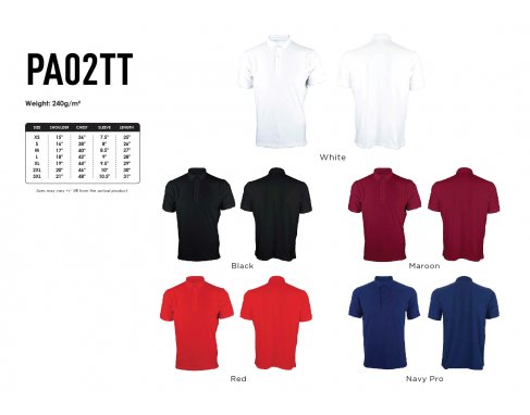 Drifit Ribbed Collar Polo_240gsm PA02TT