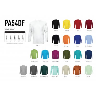 Dri Fit Round Neck Long Sleeve T-Shirt_PA54DF