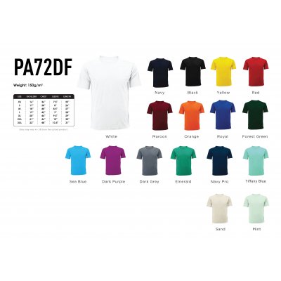 Drifit Round neck Mini Eyelet Microfibre Short Sleeve PA72DF