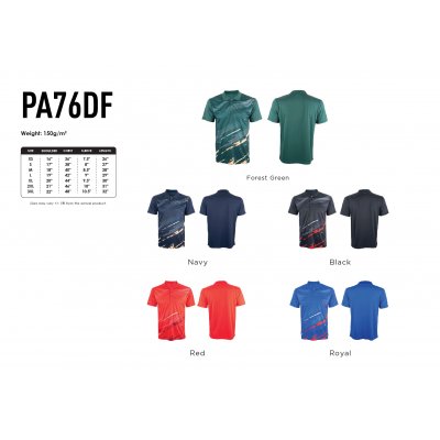 Drifit Sublimation Polo Mini Eyelet Microfibre PA76DF