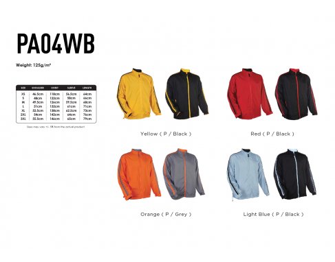 Jacket Reversible Windbreaker_125gsm PA04WB