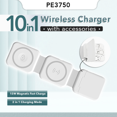 Electronics 10-in-1 Wireless Charger with Accessories PE3750