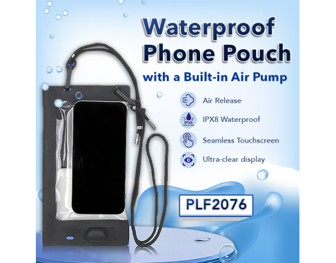 Lifestyle Waterproof Phone Pouch with a Built-in Air Pump PLF2076