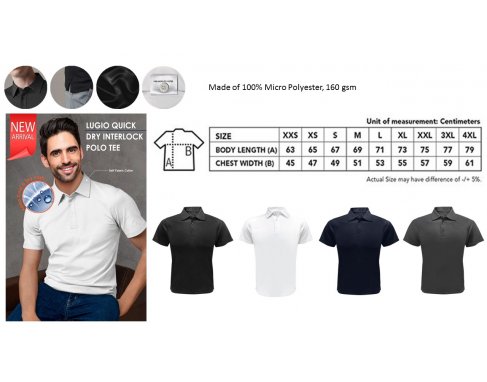 Apparel Lugio Quick Dry Interlock Polo Tee_PA11P