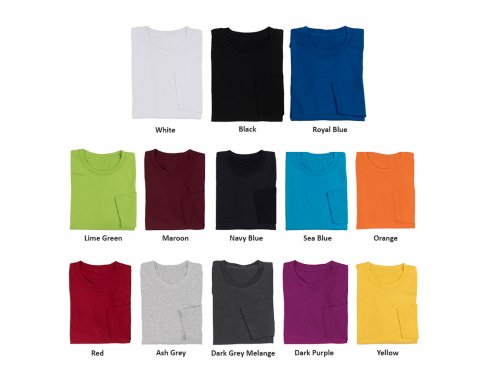 Cotton Round Neck Long Sleeve T-Shirt_PA54CT