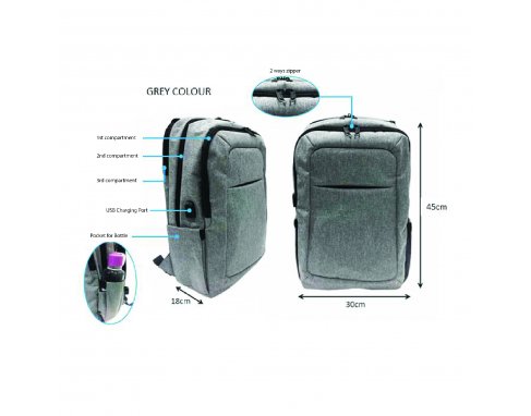 Bag Backpack with charging port_PB1400