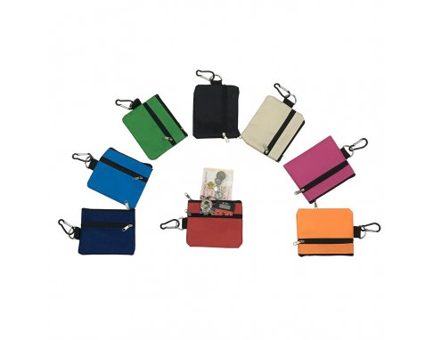 SMALL POUCH WITH CARBINER_PB166