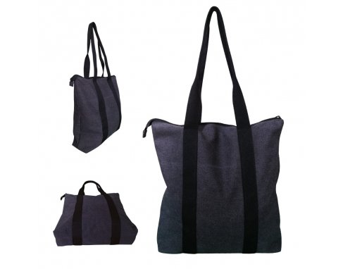 Snow Canvas Tote Bag with zipper locking_PB1901300U