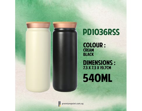 Recycled Stainless Steel Bottle with Cork Lid PD1036RSS