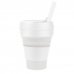 Drinkware Food Grade Silicon Collapsible Cup with Straw PD1090CC