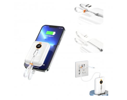 ELECTRONICS COMPACT POWER BANK WITH CABLE PE5744