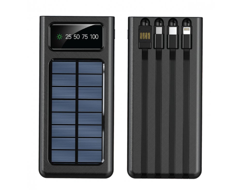 ELECTRONIC SOLAR PANEL POWER BANK WITH SELF CABLES_PE4300