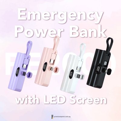 Emergency Power Bank with LED Screen & Phone Stand-5000mAh PE2000