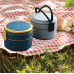 Household Double Layer PP material BPA free Round lunch Box_PH36