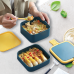 Household Double Layer PP material BPA free Square lunch Box PH34