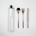Household 3-in-1 Stainless Steel Cutlery Set With Phone Holder