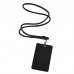 Leather Card Holder with Pleated Rope Lanyard_PU720R